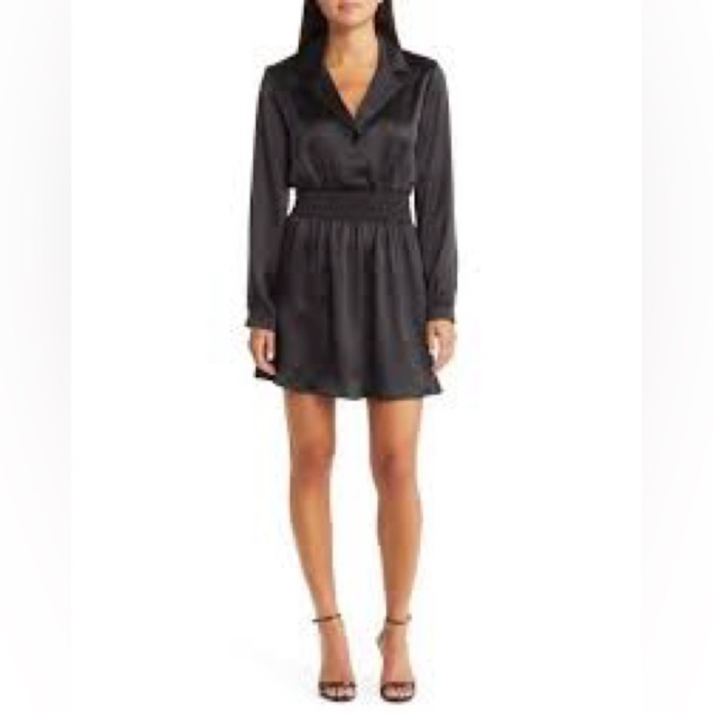 Steve Madden Black Long Sleeve Dress